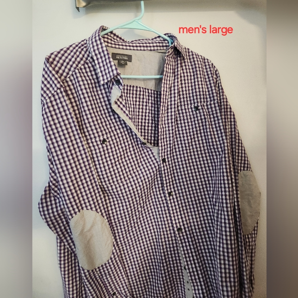 Men's button down with elbow patches